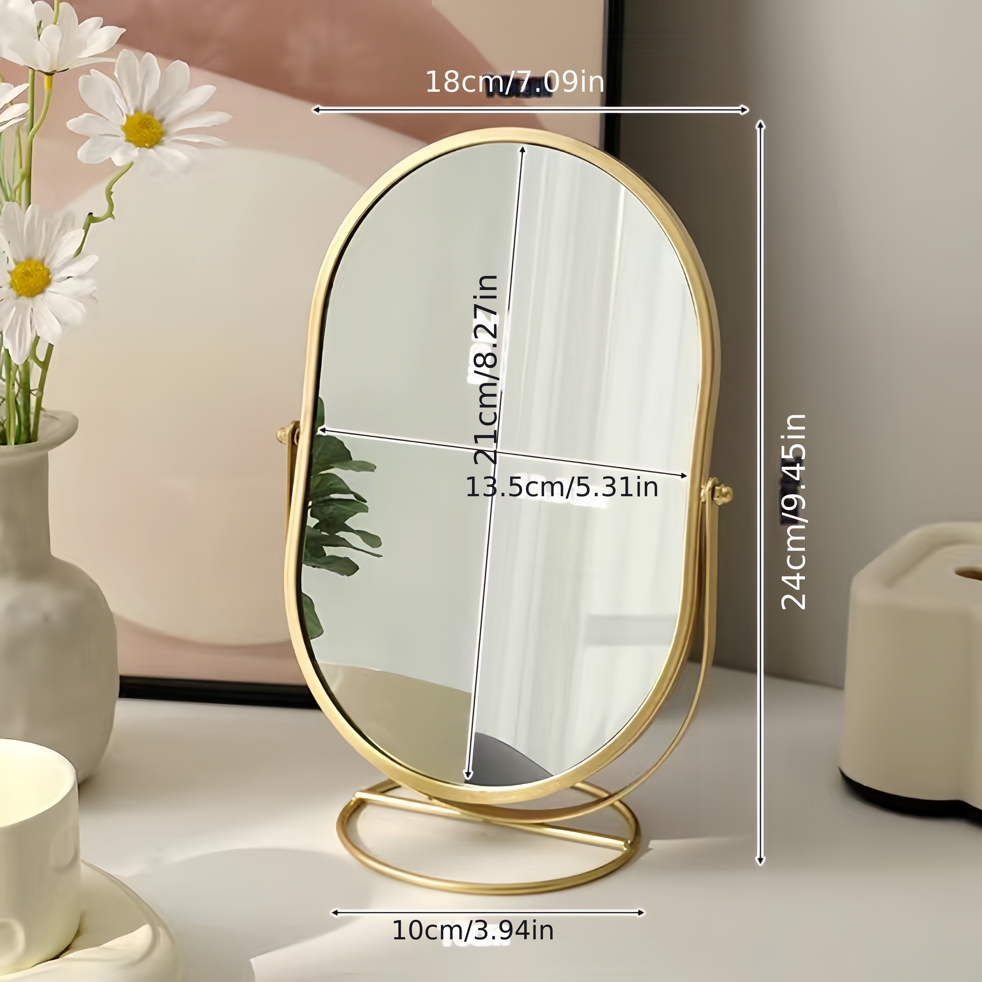 360° Look – Elegant Makeup Mirror for Every Angle Bowlift